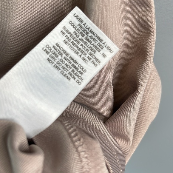 Dynamite Sienna Cami Crop Top Sphinx Nude Double Layer Silky Spaghetti Straps L - Picture 9 of 11